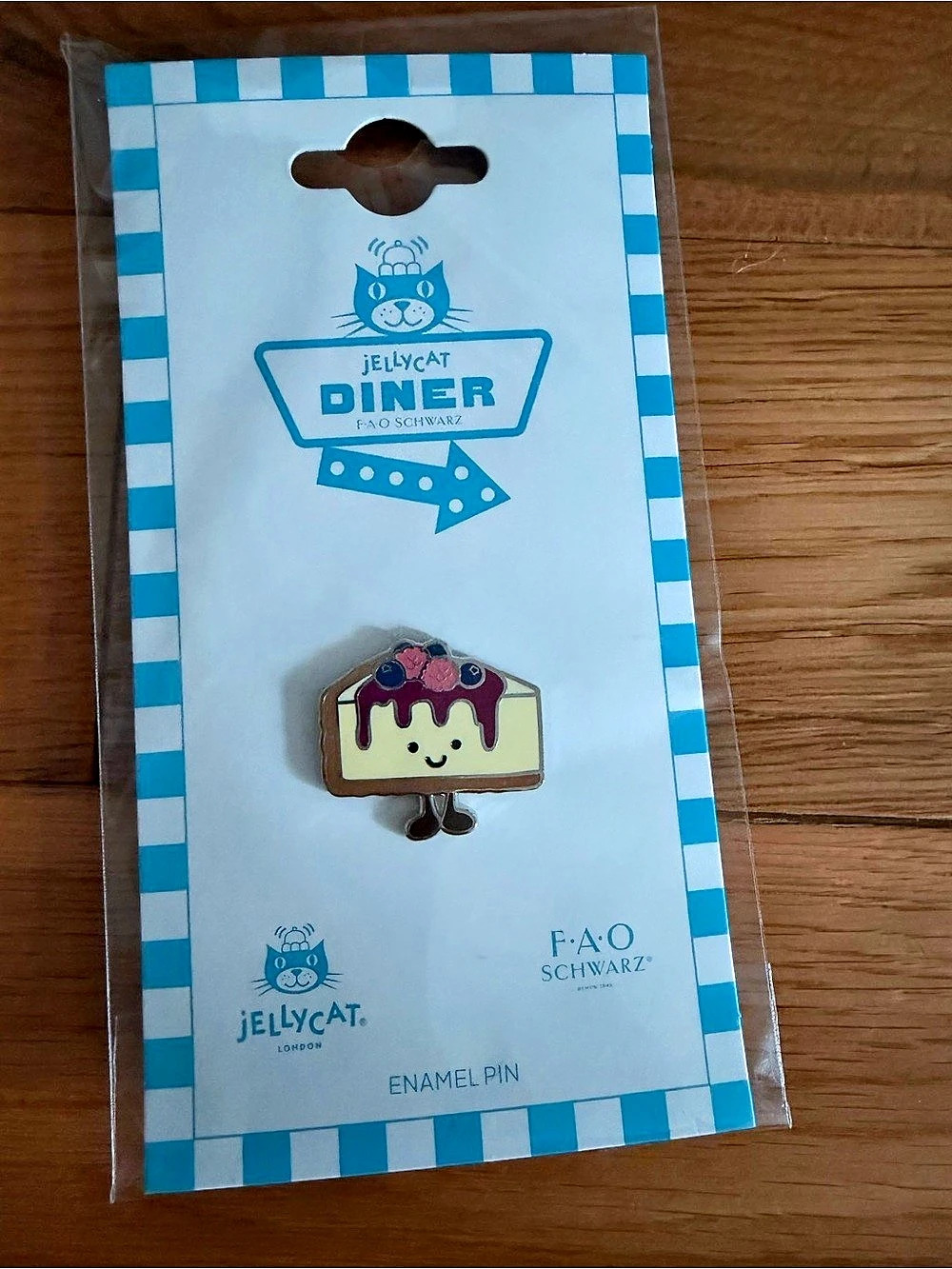 Jellycat Diner Enamel Pin Enamel Pin Blue NWT